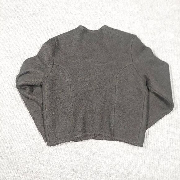 Vintage Laura Jean Cardigan womens 9/10 Black Button up wool long sleeve - Picture 4 of 11